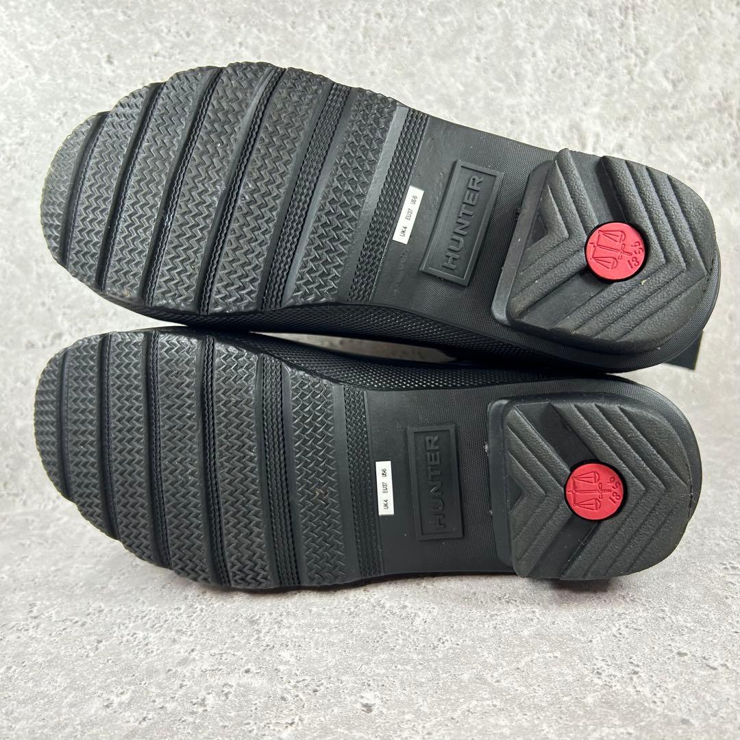 【極美品】HUNTER ハンター レインブーツ ショート丈 UK4 防水