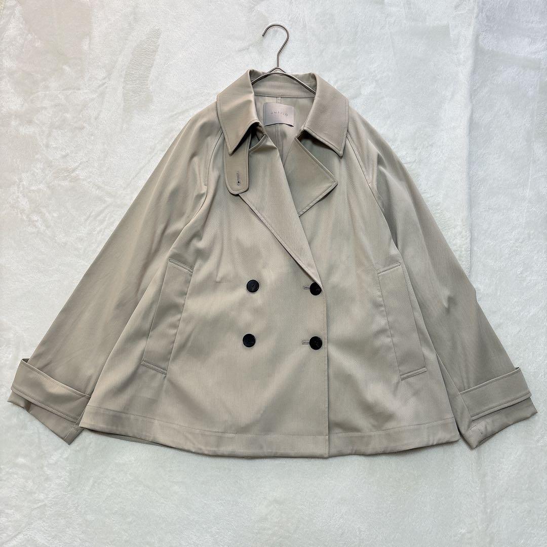 美品　UNFILO アンフィーロ　洗える　ショート トレンチコート　Sサイズ
