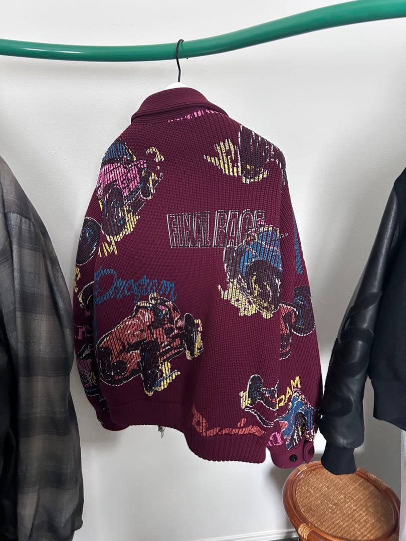 ジャケット・アウター sacai 25SS Car Race Print Knit Blouson