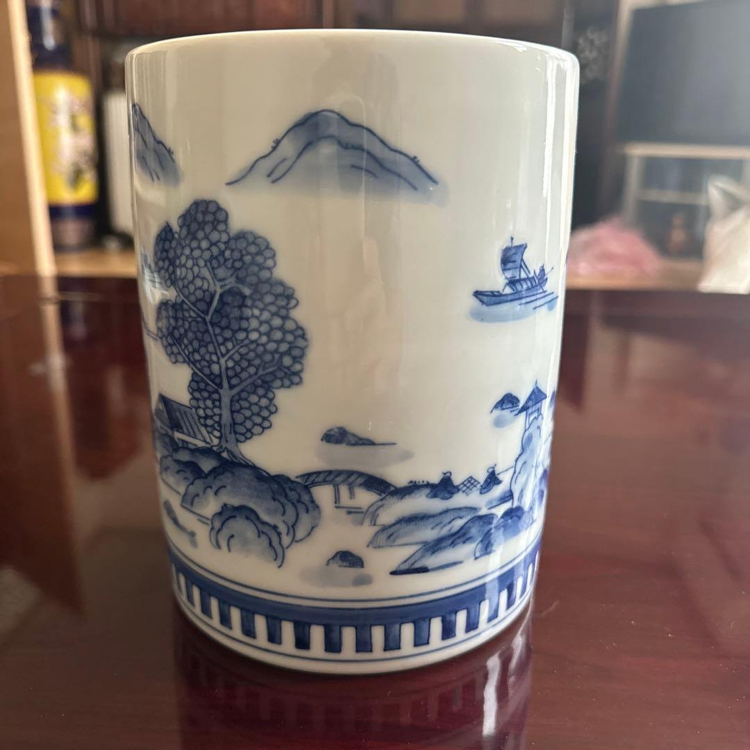 清水焼　京焼　染付　水指