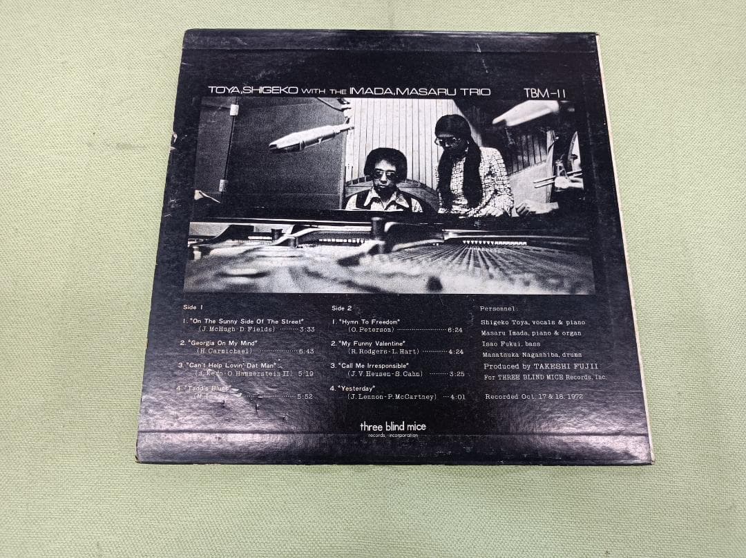 都《SBABS》戸谷重子　今田勝トリオ　TBM-11　LPレコード