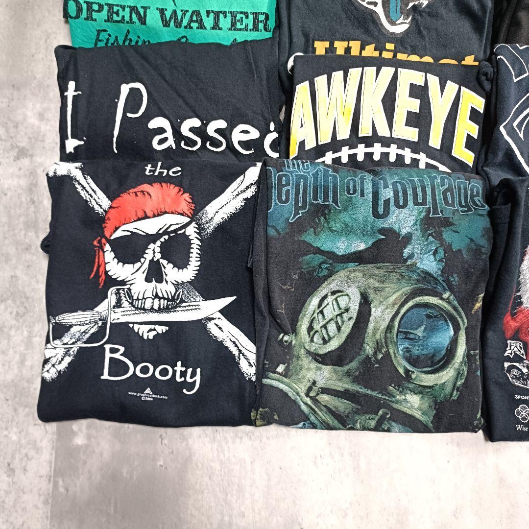 US古着 Tシャツ 24枚まとめ 黒 ミックス 卸 フリマ バザー プリント