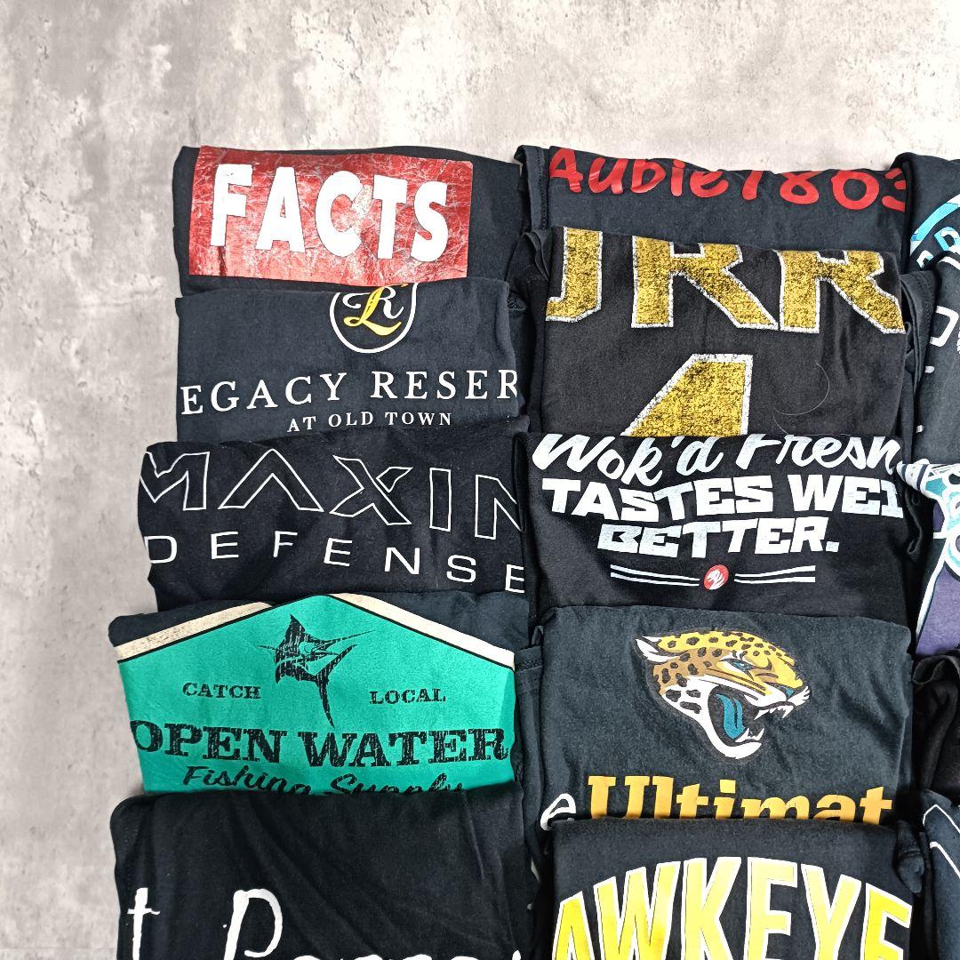 US古着 Tシャツ 24枚まとめ 黒 ミックス 卸 フリマ バザー プリント