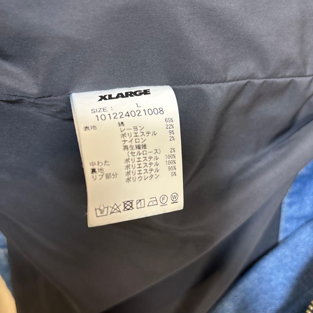 エクストララージ XLARGE アウター　インディゴ 中綿　デニム　インディゴ