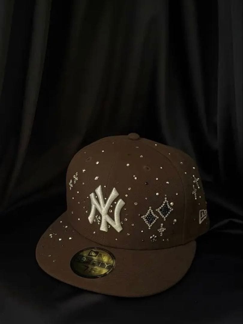 New Era 59FIFTY ジュエルキャップ　ブラウン７3/8