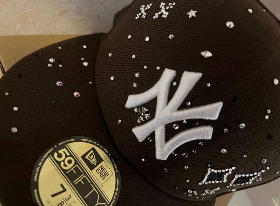 New Era 59FIFTY ジュエルキャップ　ブラウン７3/8