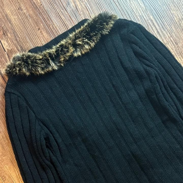 【古着】MOSCHINO CHEAP & CHIC ニットカーディガン 裏地柄