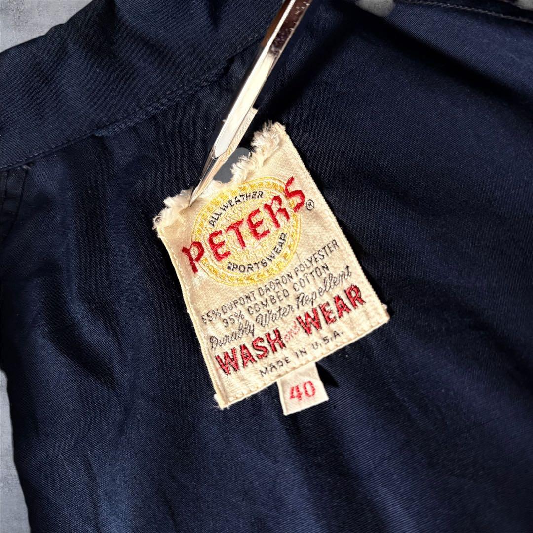 786古着60年代USA製PETERSハリントンジャケット短丈グランパコア無地