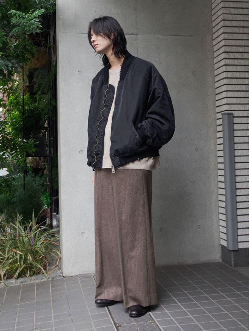 ジャケット・アウター ANCELLM \"FADED BOMBER JACKET\" - BLACK
