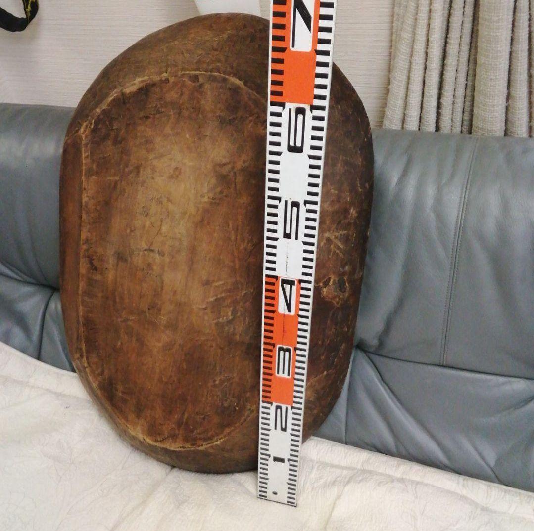 木製楕円形トレイ 　特大　木鉢