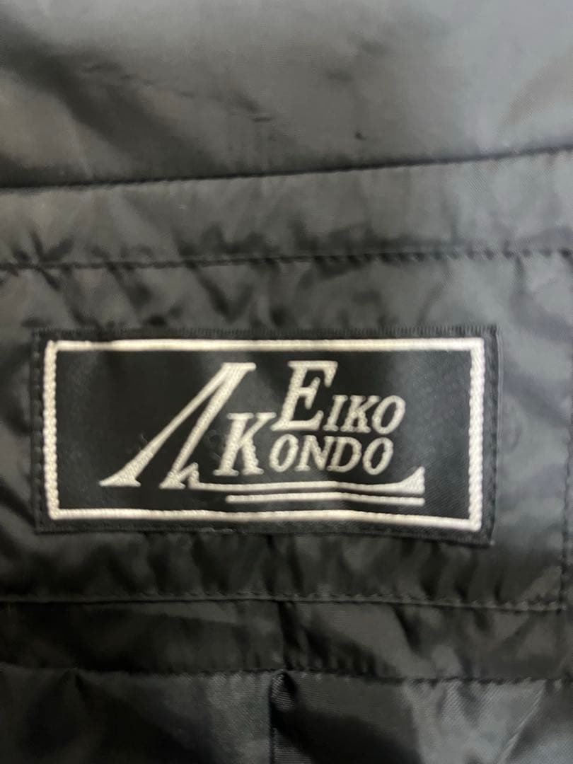 Eiko Kondo ロングコート ブラック/グレーサイズ42 大きいサイズ