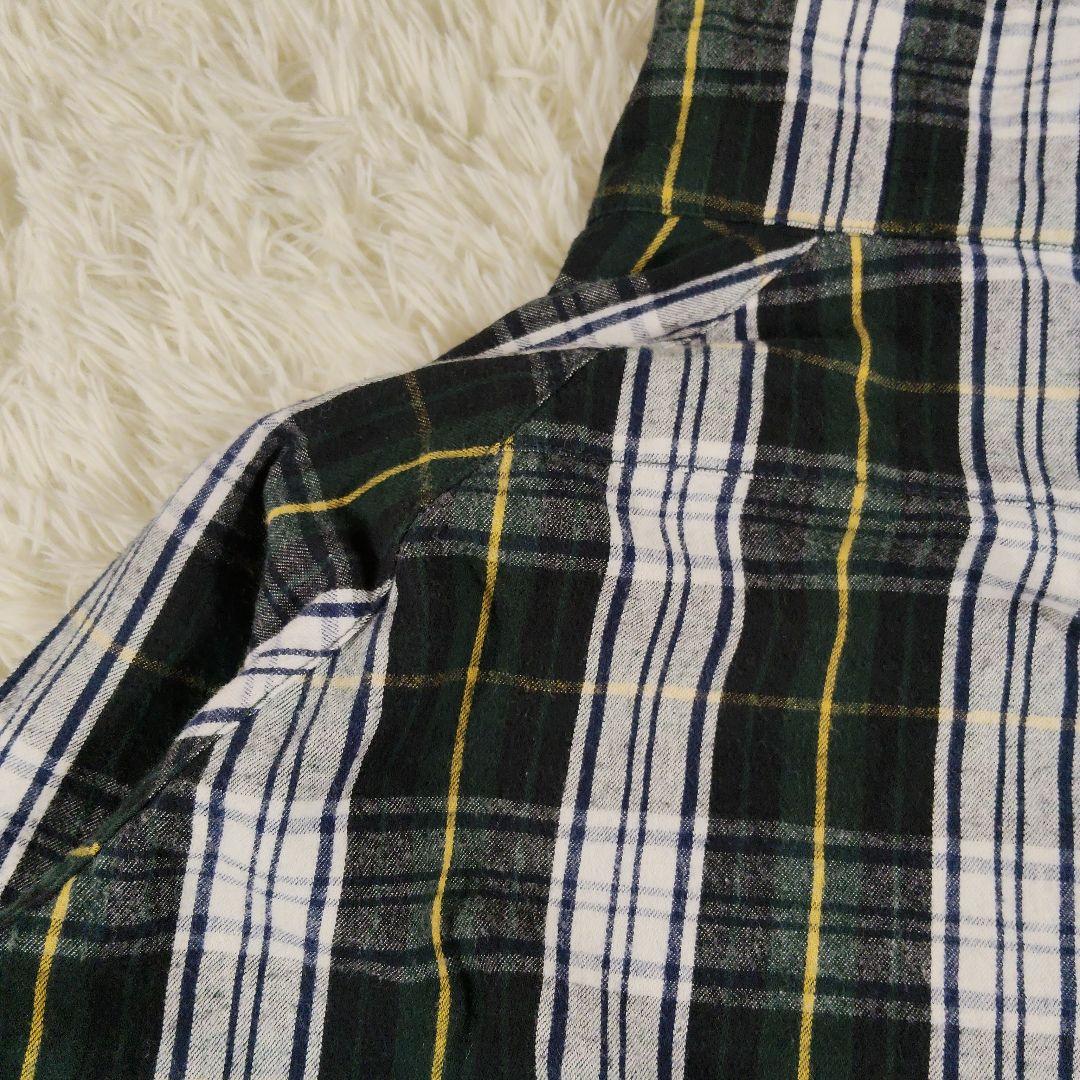 STUSSY　00s　ジップアップ　ジャケット　フード　チェック　緑　単丈　М