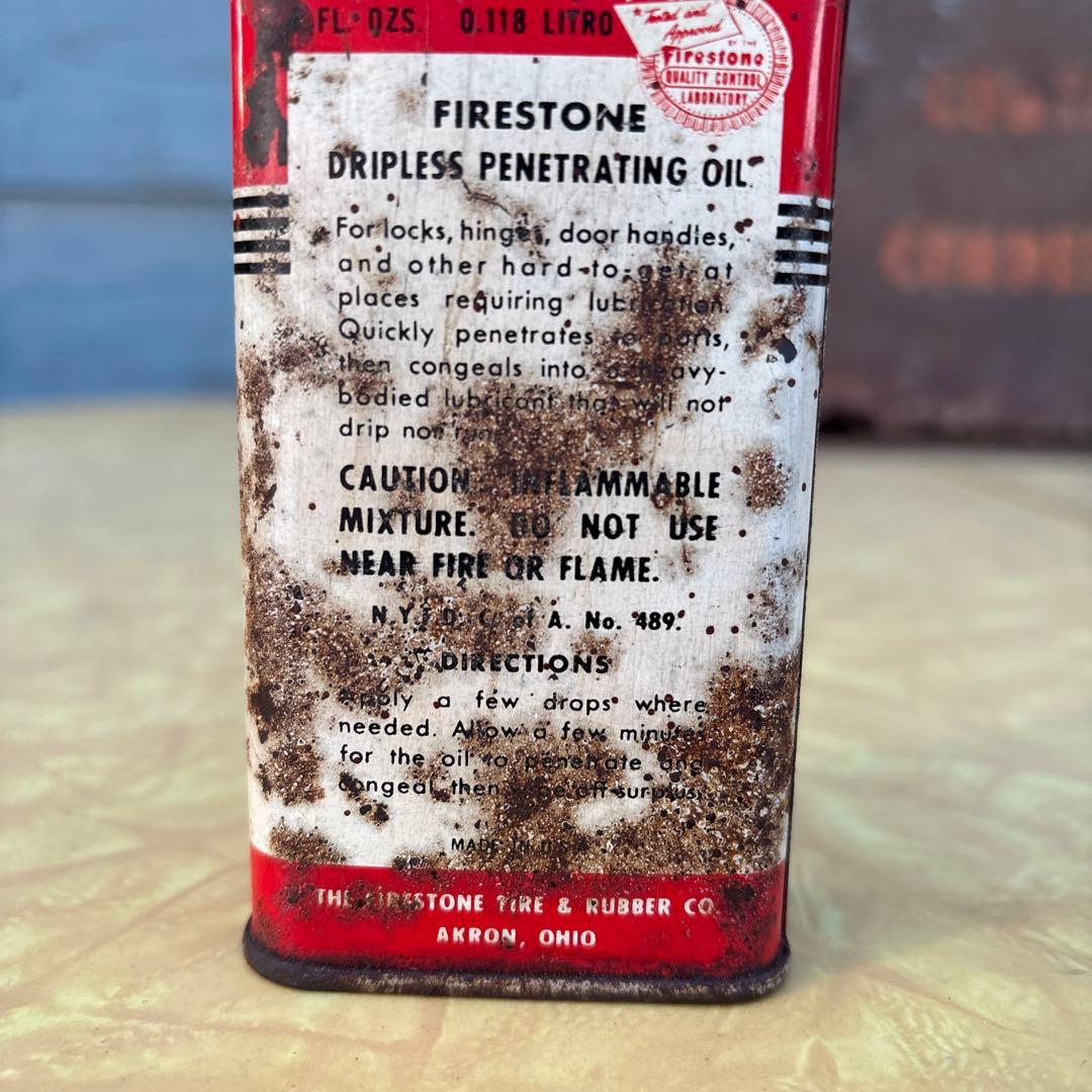 アメリカ ヴィンテージ ハンディオイラー オイル缶 Firestone