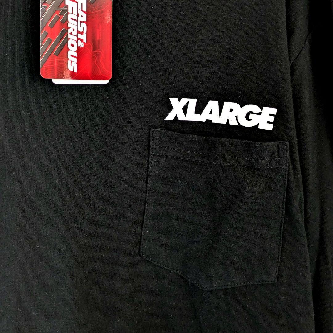 XLARGE ブラック ロングスリーブ Tシャツ　ワイスピ　ロンT