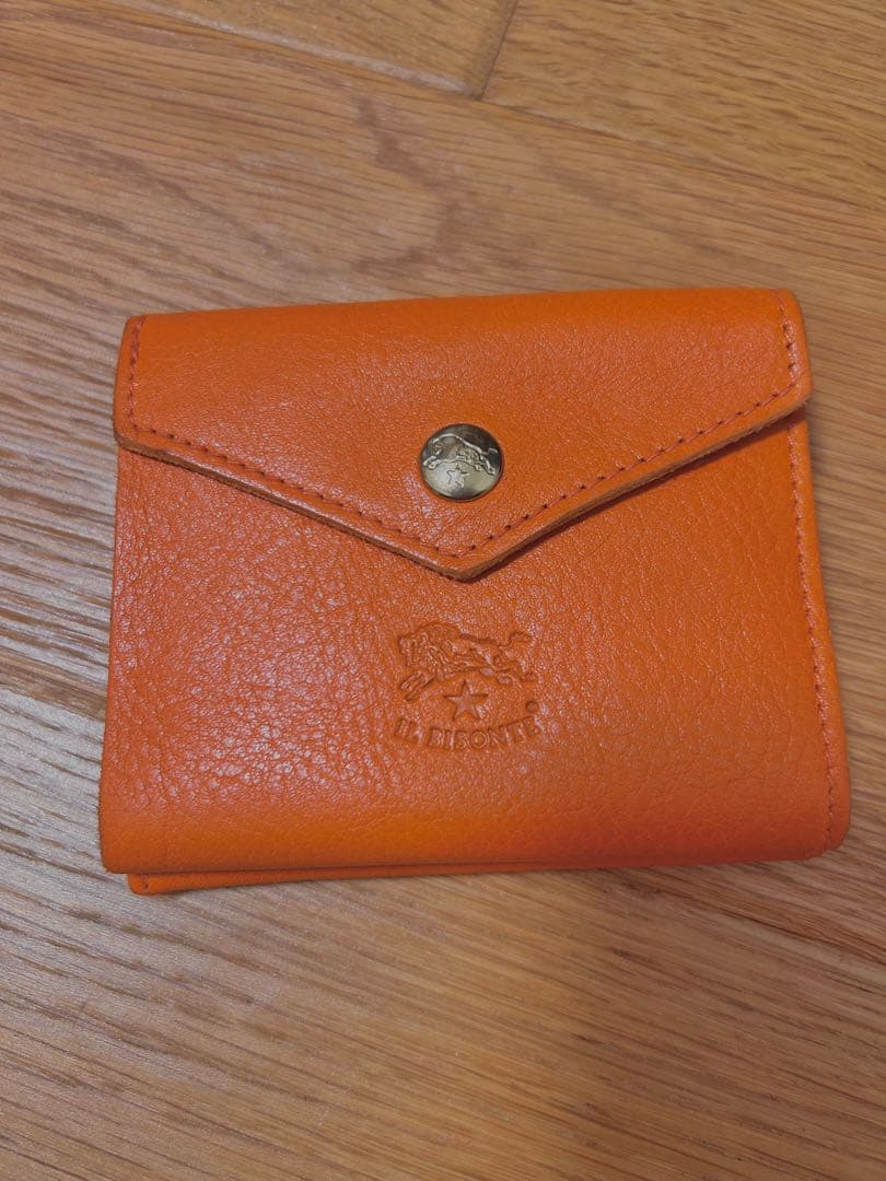 IL BISONTE イルビゾンテ 二つ折り財布 オレンジ 美品