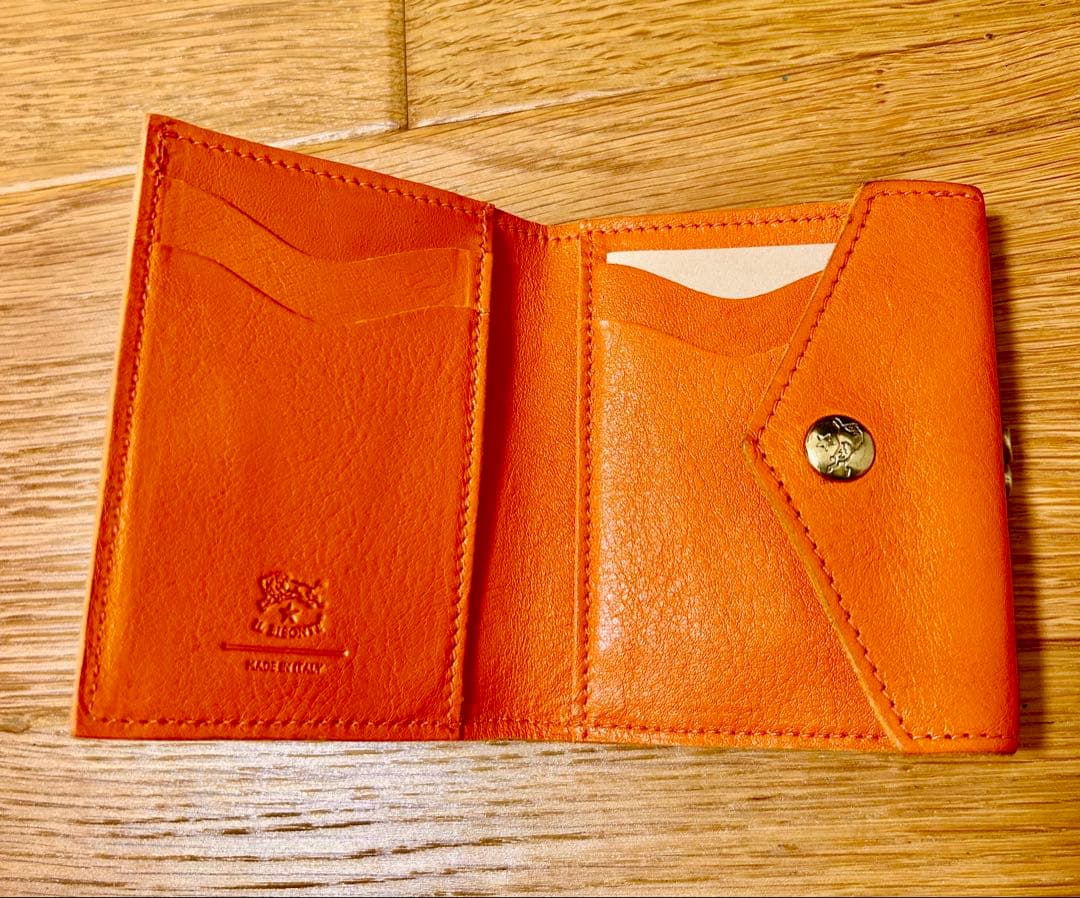 IL BISONTE イルビゾンテ 二つ折り財布 オレンジ 美品