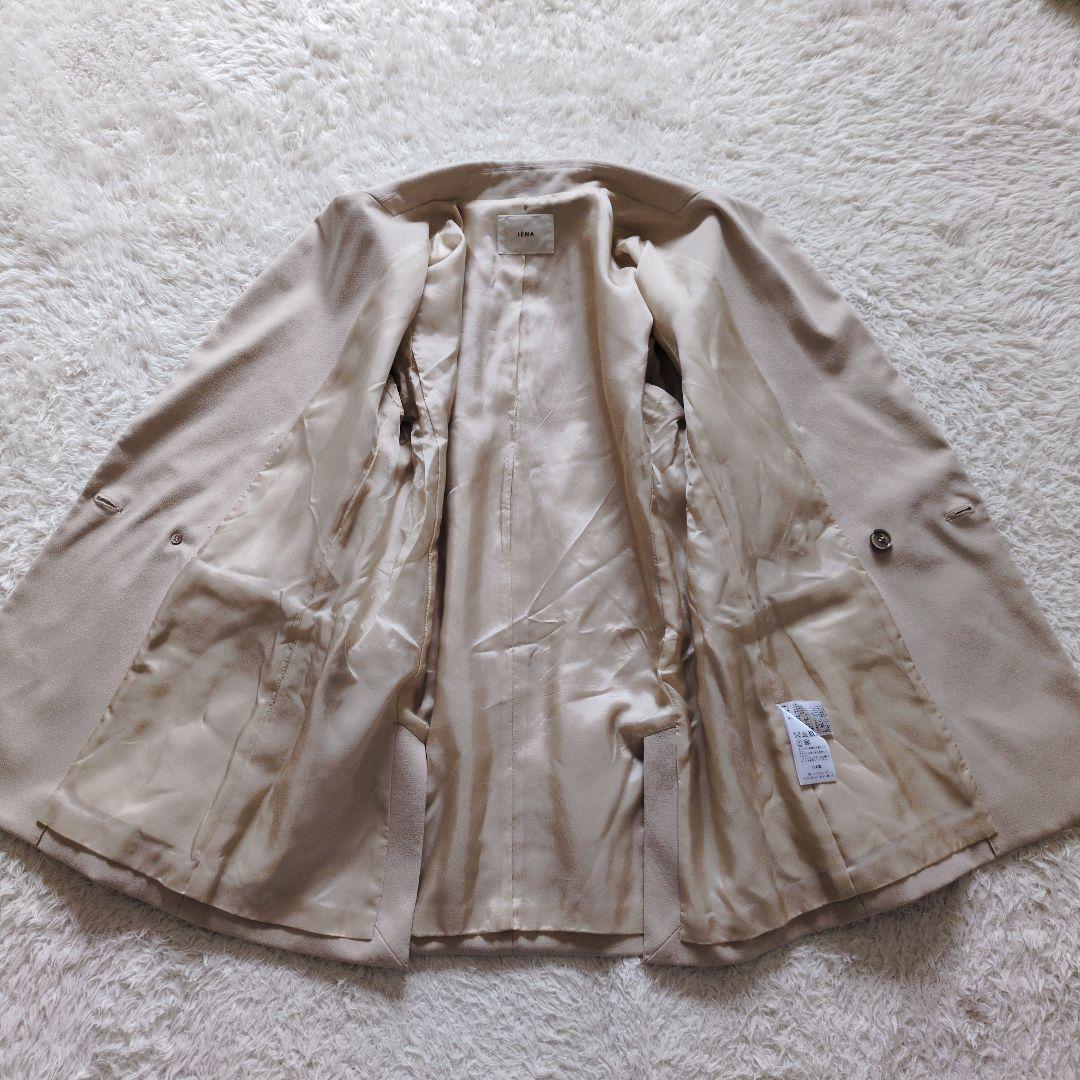 完売品　IENA　24ss　T/Rツイル ダブルブレストジャケット　金ボタン