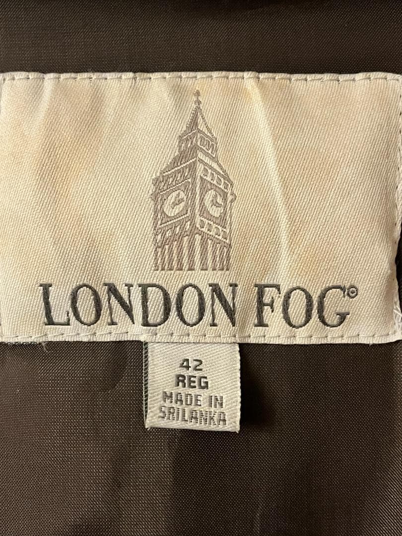 90s LONDON FOG フーデットロングコート ライナー付 オリーブ 42