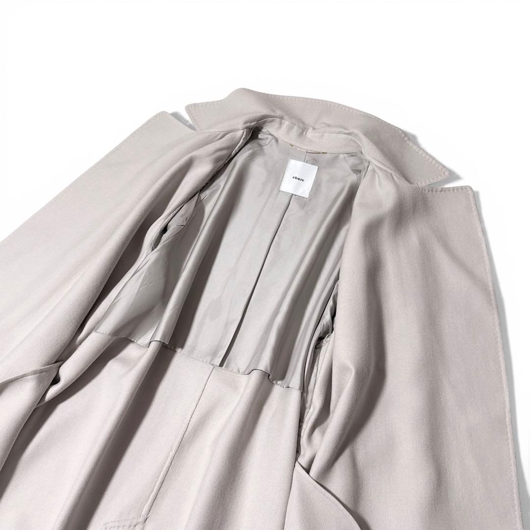 極美品✨️￥15万　22AW　エブール　ライトリバートレンチ コート　アイボリー