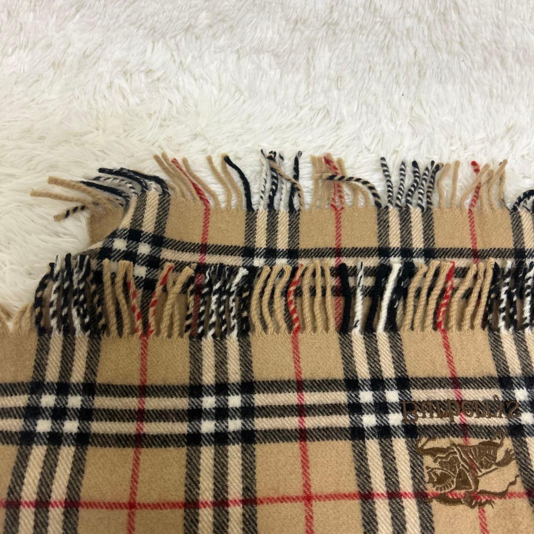 【極美品】バーバリー　膝掛け　65×120cm ウール　ノバチェック