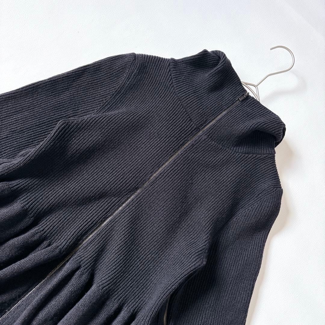可愛い♡フォクシーニューヨーク RIB KNIT HOODIE ロゴ カシミヤ混