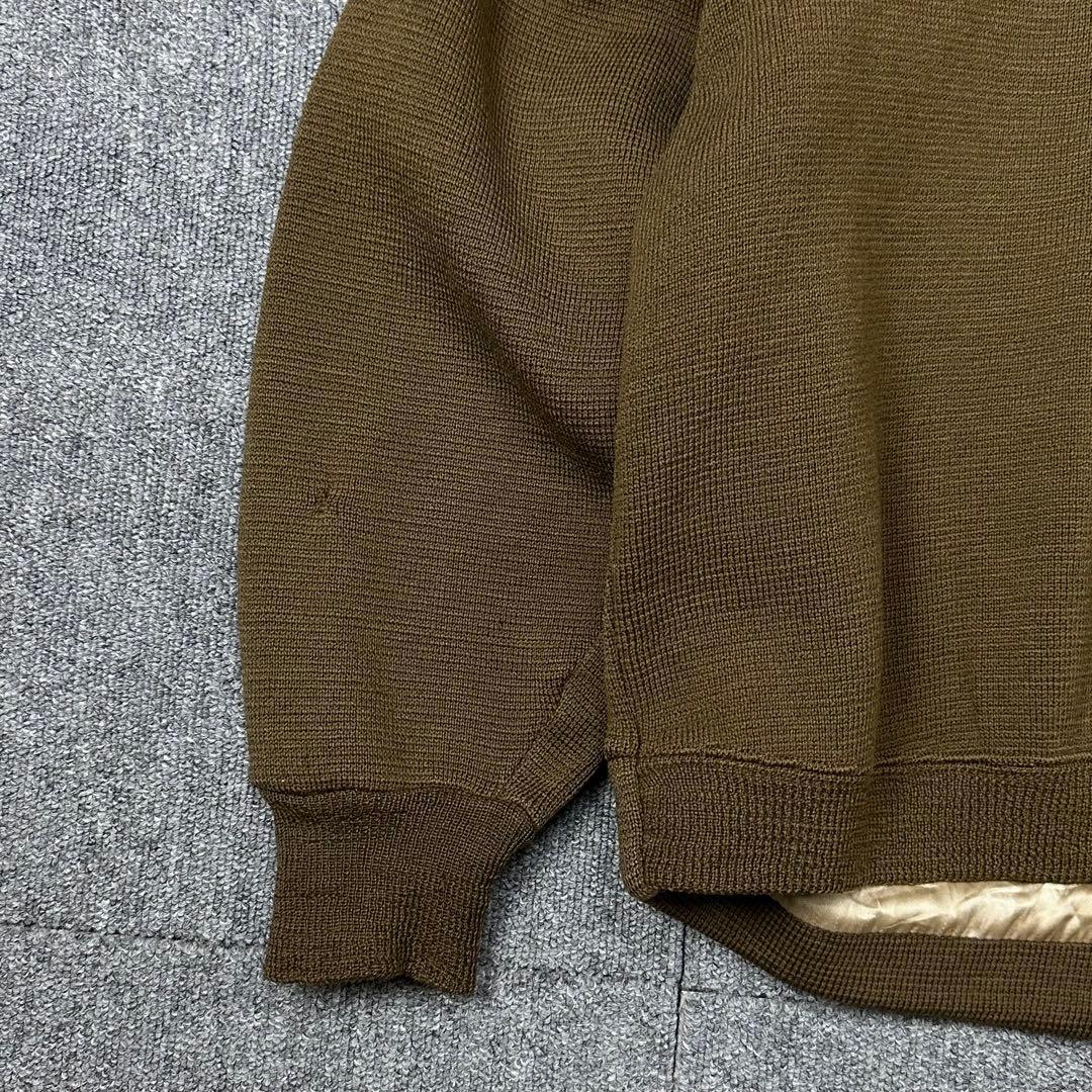 70s silton レザー切り替え ニットジャケット ビンテージ 古着