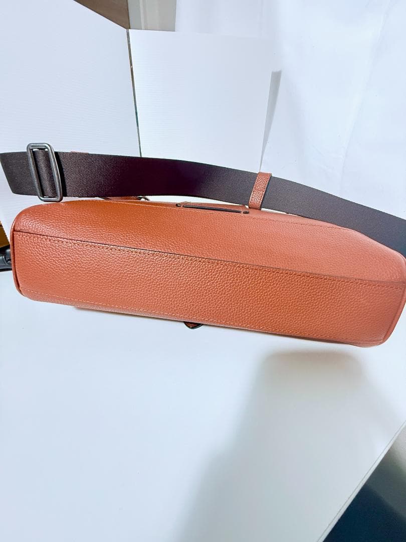 coach コーチ ブラウンレザー メッセンジャーバッグ