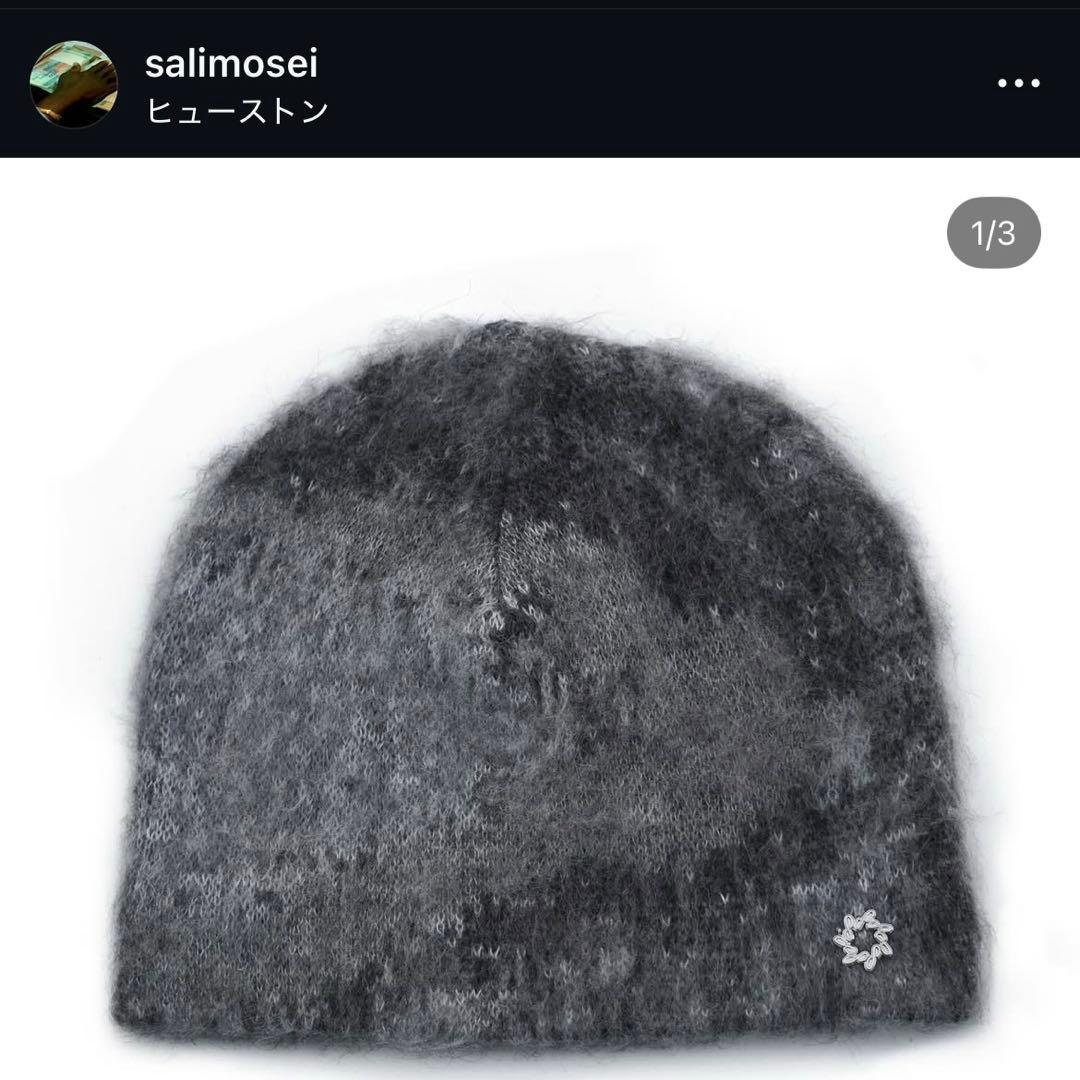 r*様 713oz salimosei SOSO グレー モヘア　ビーニー