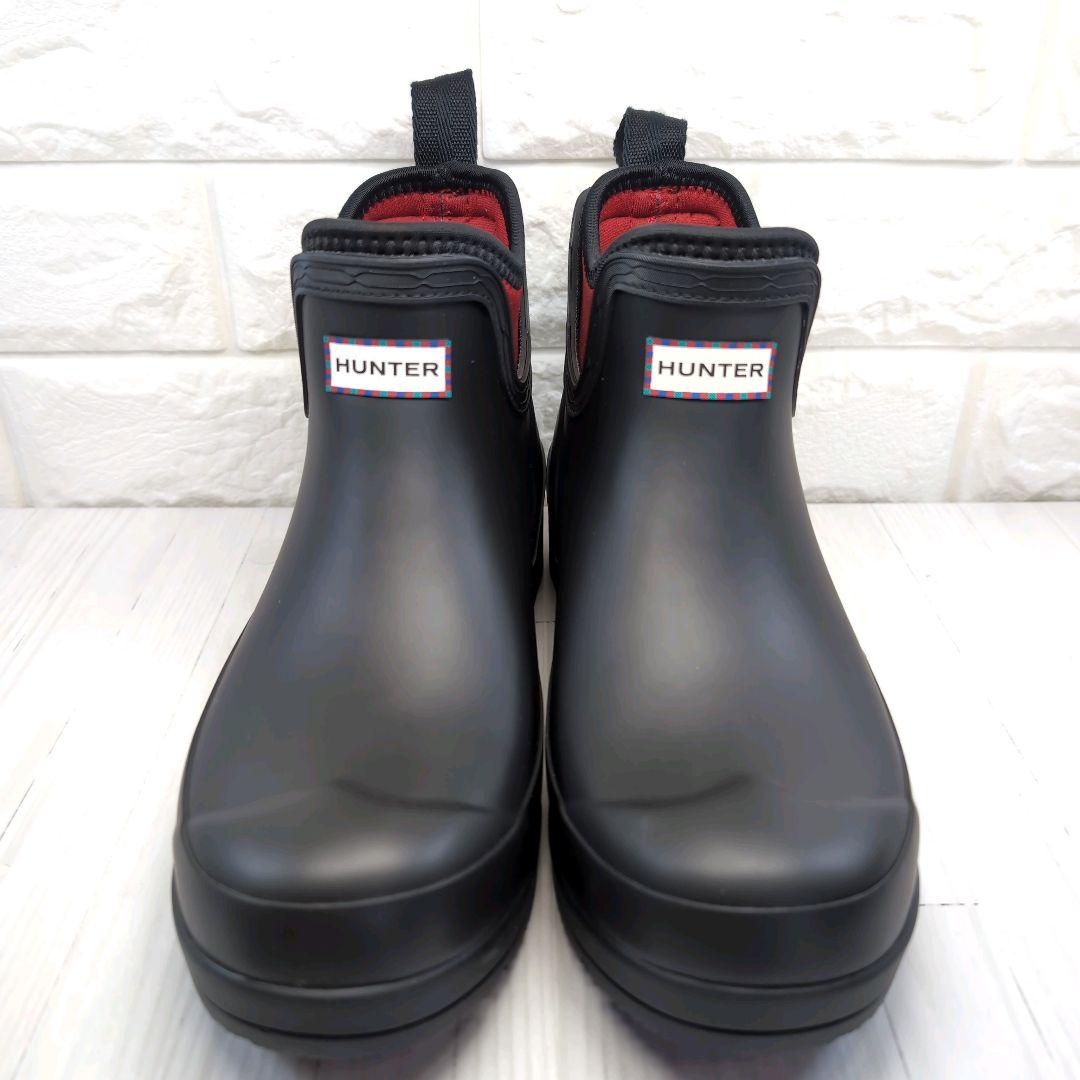 familiar HUNTER レインブーツ 23cm ブラック/レッド 長靴