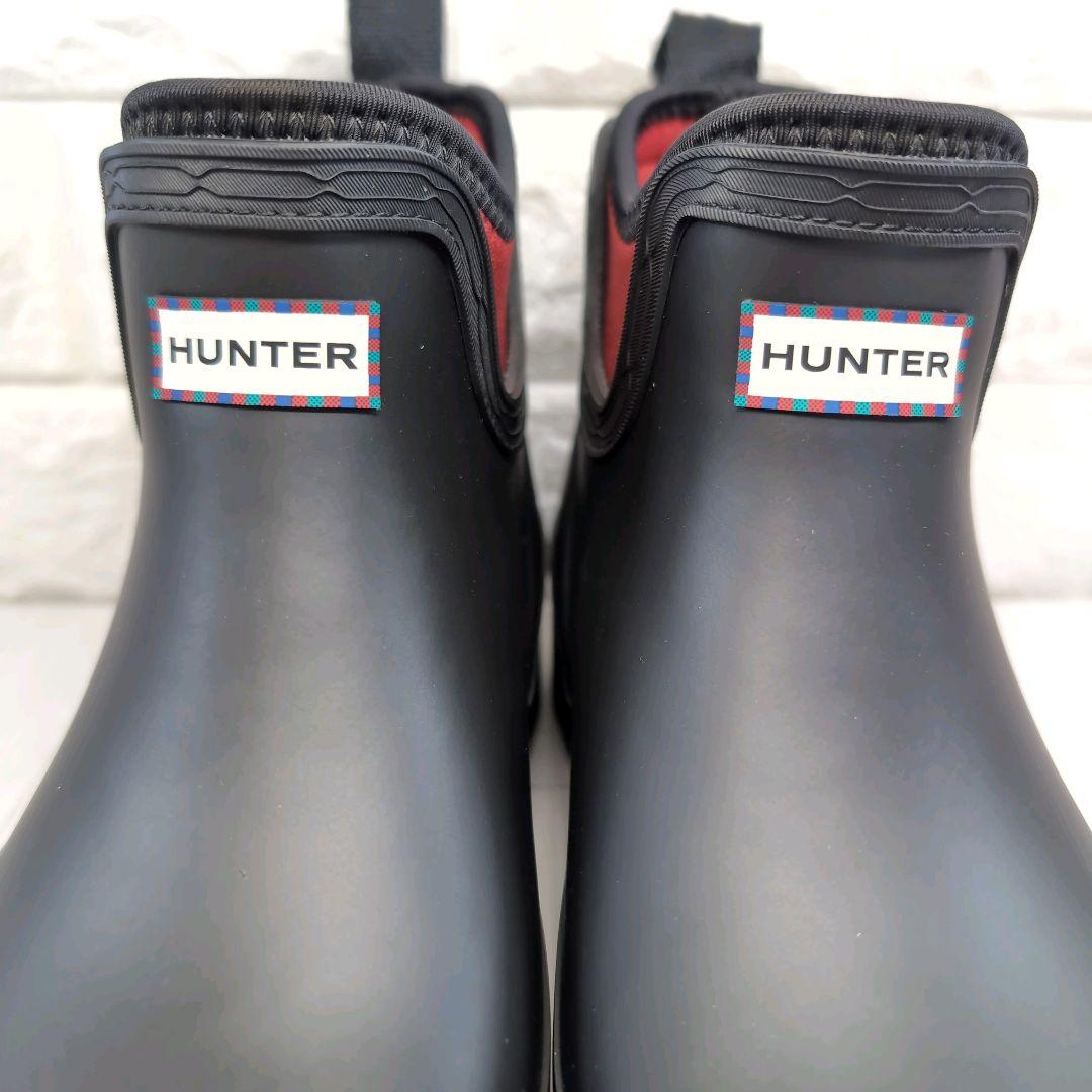 familiar HUNTER レインブーツ 23cm ブラック/レッド 長靴