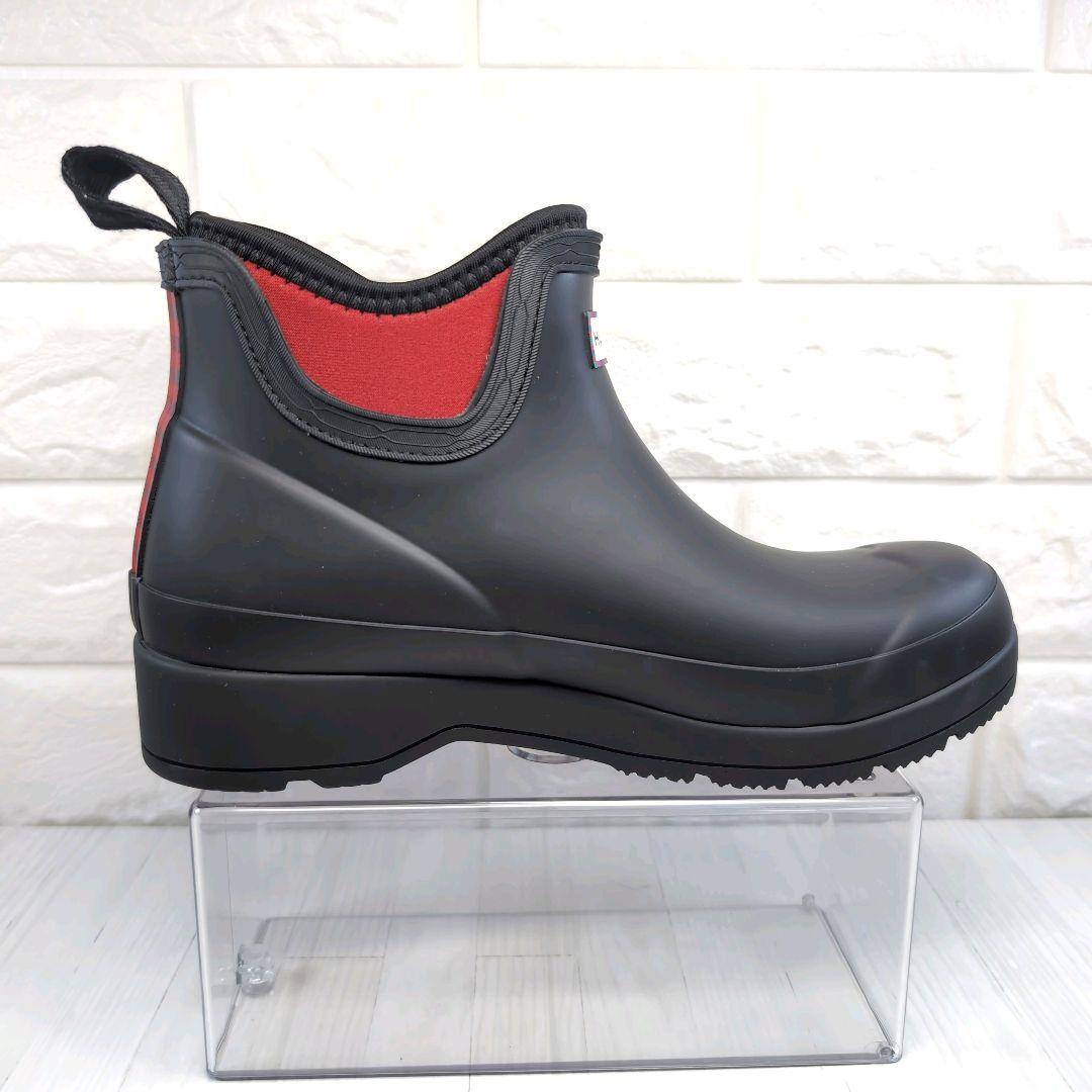 familiar HUNTER レインブーツ 23cm ブラック/レッド 長靴