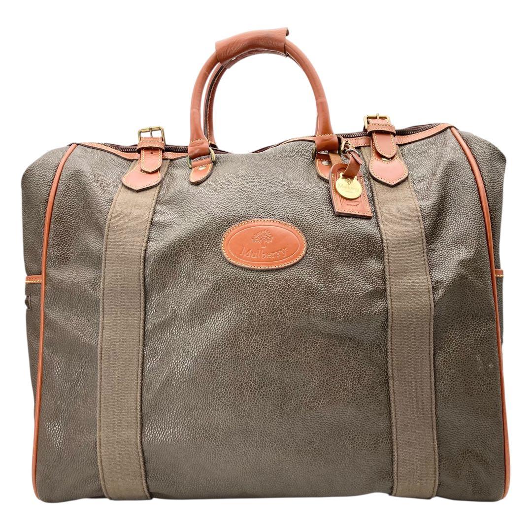 良品 799 Mulberry 英国製 シボ革 2way ボストンバッグ 大容量