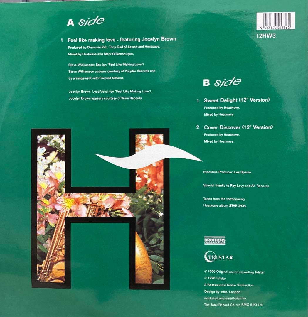 レコード　新品　HEAT WAVE feel like making love