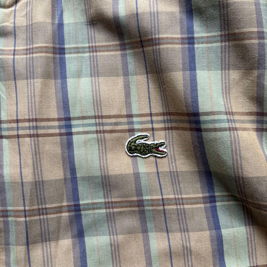 90s CHEMISE LACOSTE チェック　ブルゾン　ジャケット