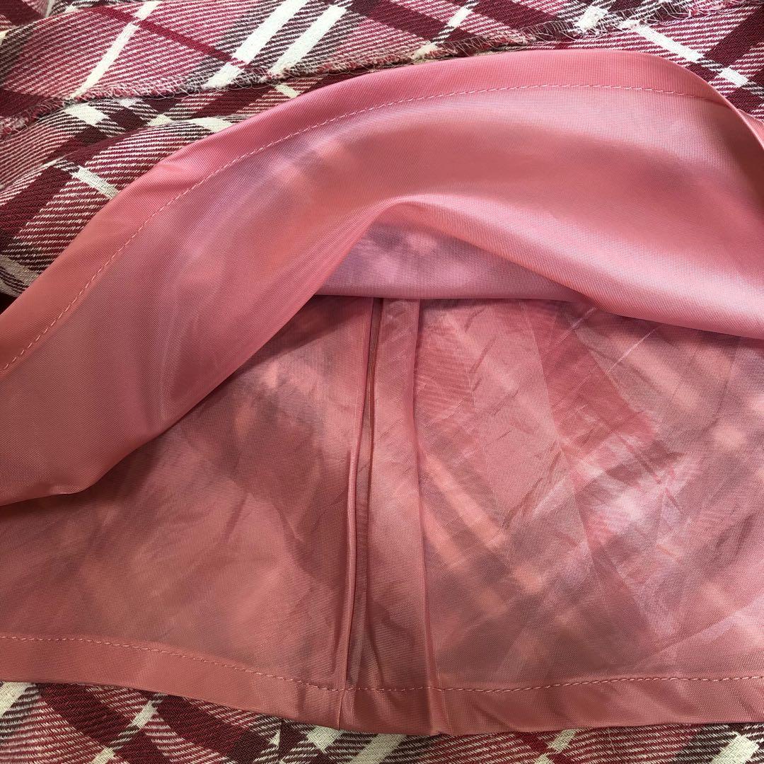 BURBERRY ピンクノバチェック ノースリーブ ひざ丈ワンピース 36