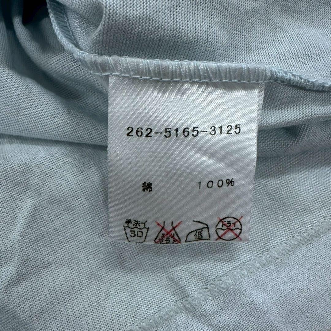 GUCCIグッチ　長袖ポロシャツ ヘンリーネック　7分袖ライトブルーXS（C3