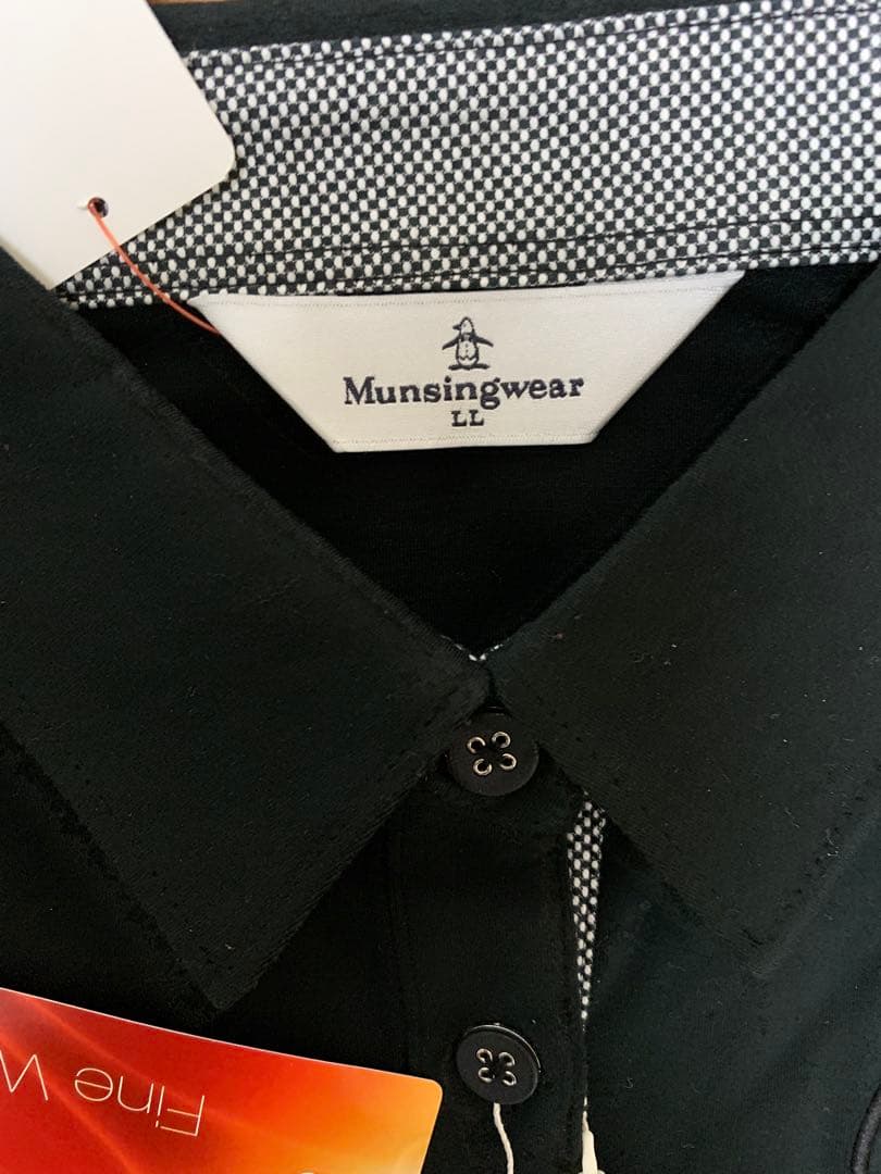 Munsingwear 黒 LL レディースポロシャツ 新品タグ付き