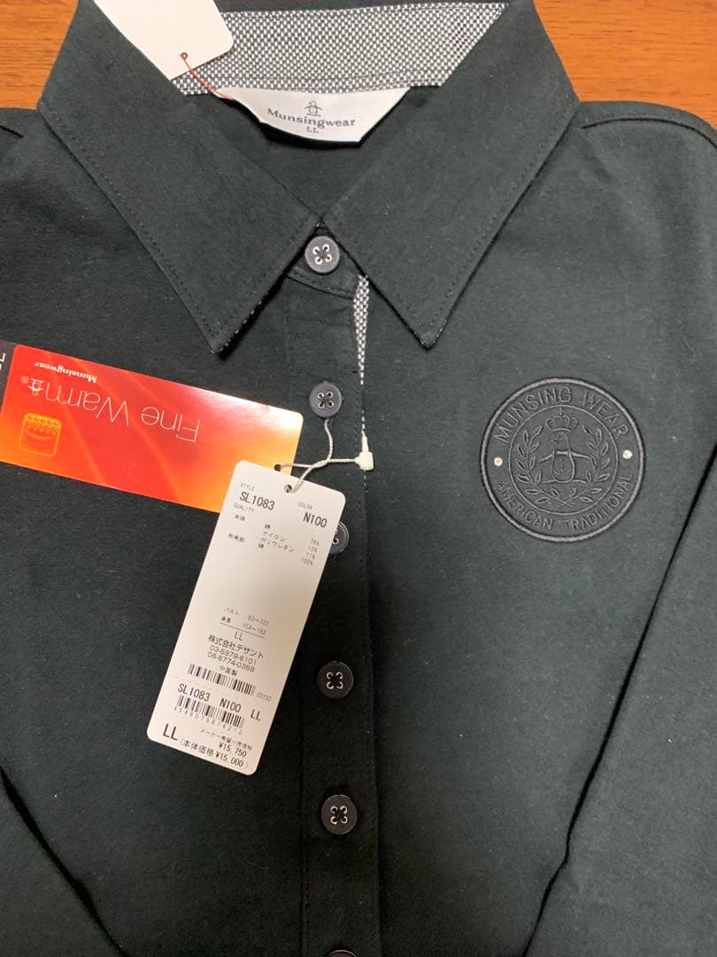 Munsingwear 黒 LL レディースポロシャツ 新品タグ付き