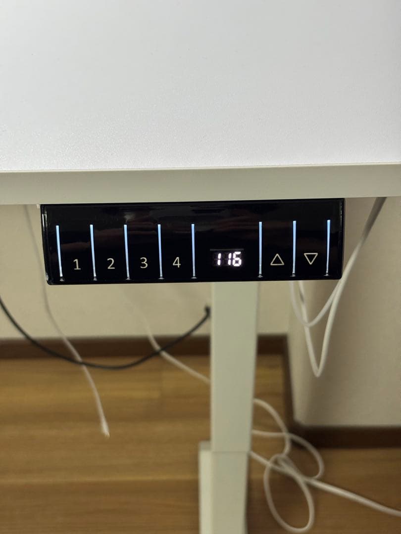 Alebert 電動昇降デスク ホワイト140×70×72~116 おまけ付き