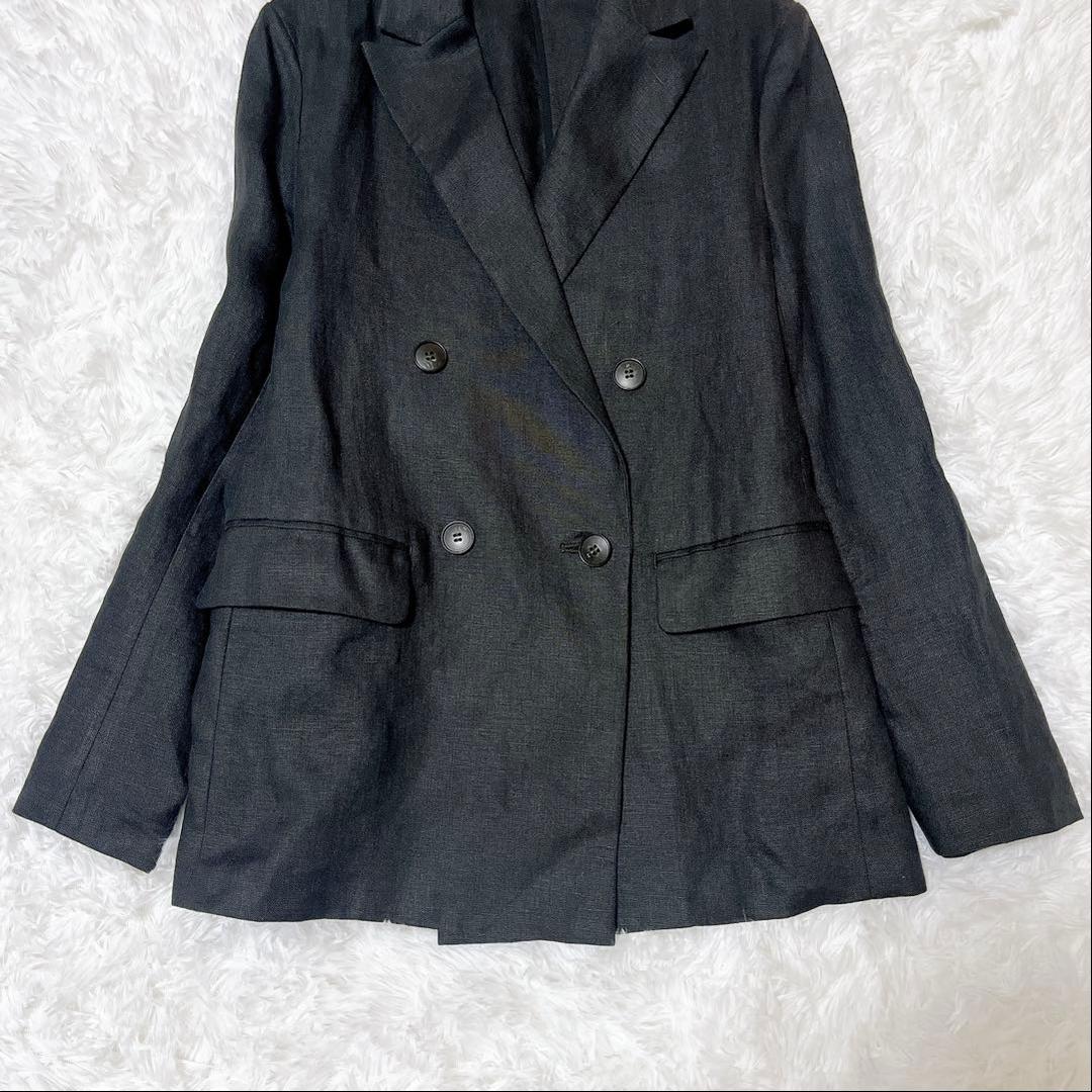 【美品】スローブイエナ 24SS リネン テレデランジャケット 黒 テーラード