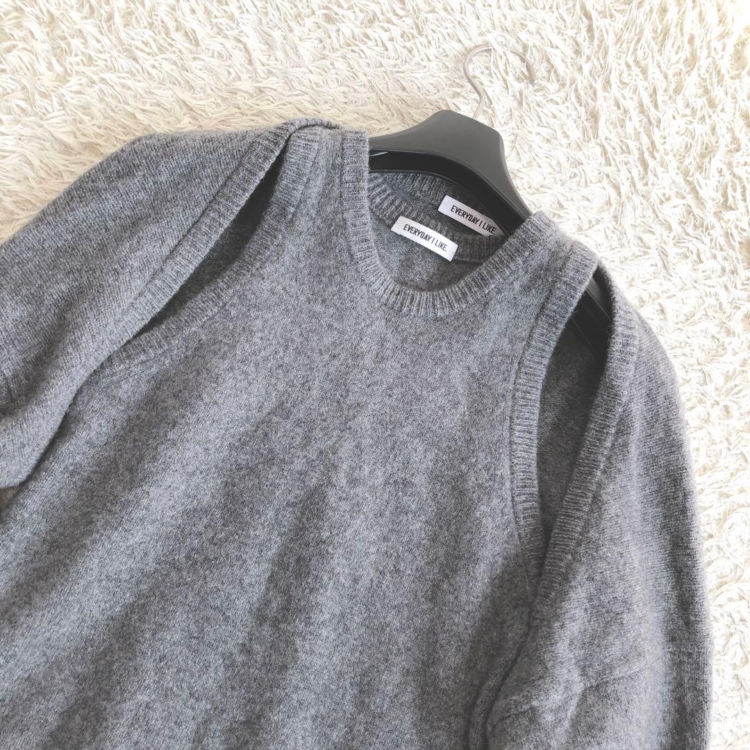 極美品✨EVERYDAY I LIKEツインニット カシミヤ混 アンサンブル