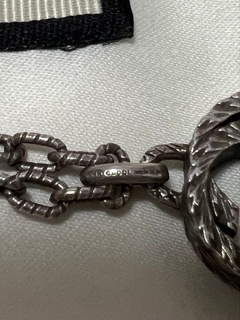 GUCCI インターロッキングG 燻 ネックレス