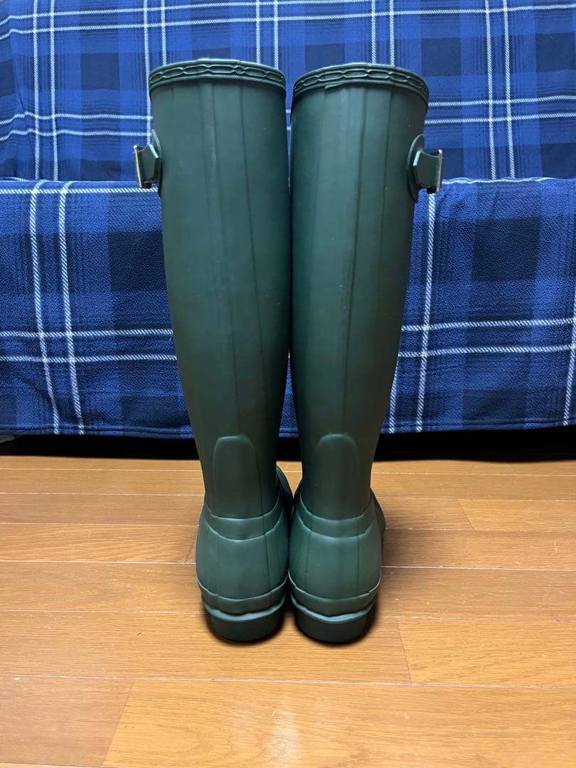 ハルさん専用 HUNTER グリーン ロングブーツ バックル付き