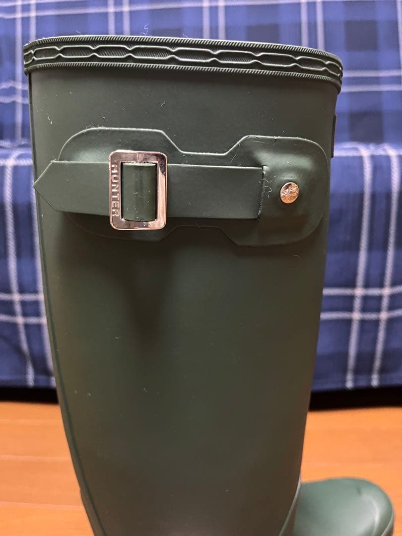 ハルさん専用 HUNTER グリーン ロングブーツ バックル付き