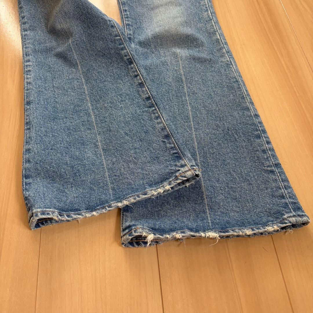パンツ moussy MVS FLARE 23inch BLU