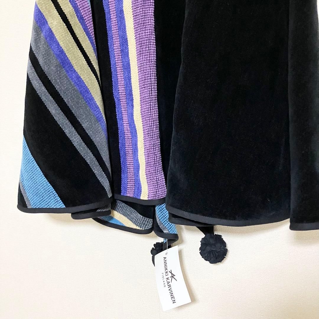 新品　希少ANNIKKI KARVINENコットン　厚手　ケープ　ストール　上質