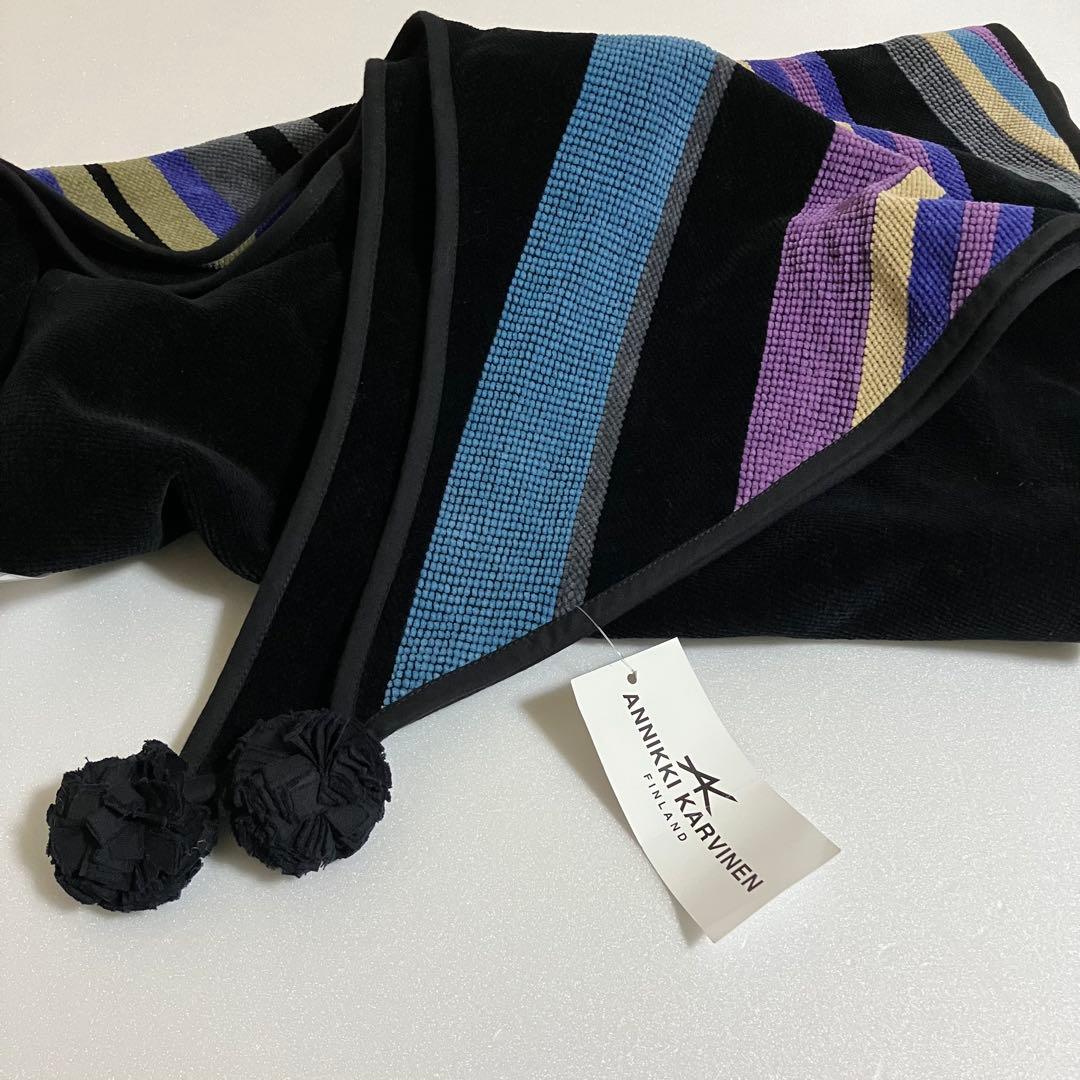 新品　希少ANNIKKI KARVINENコットン　厚手　ケープ　ストール　上質