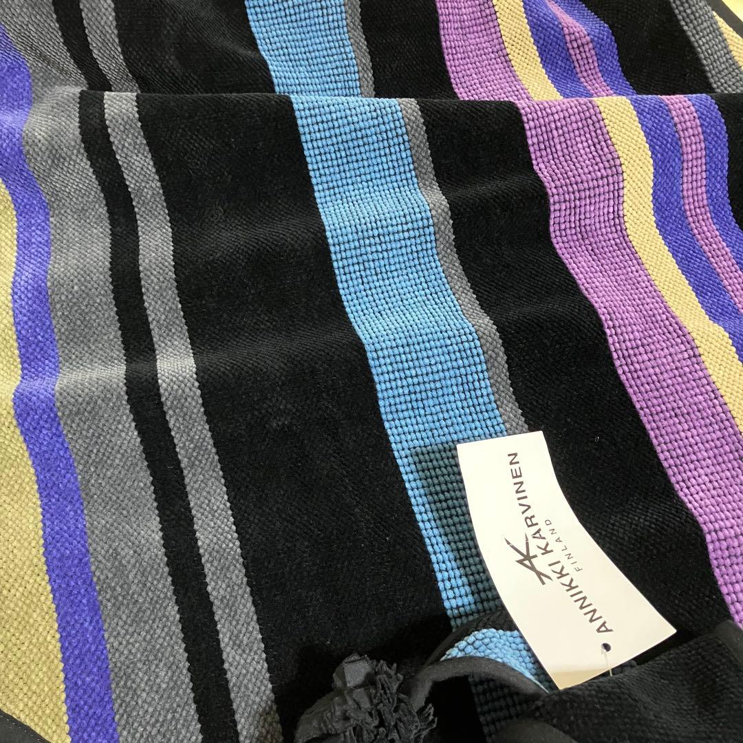 新品　希少ANNIKKI KARVINENコットン　厚手　ケープ　ストール　上質