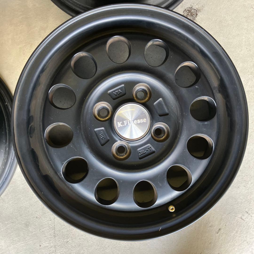 ケイフィネス　d１２　14インチ マットブラックホイール 4本セット
