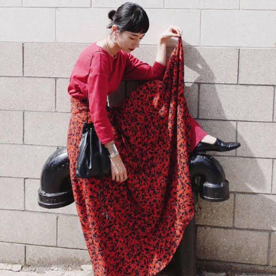 clane クラネ⭐︎ ドットフラワーサーキュラースカート